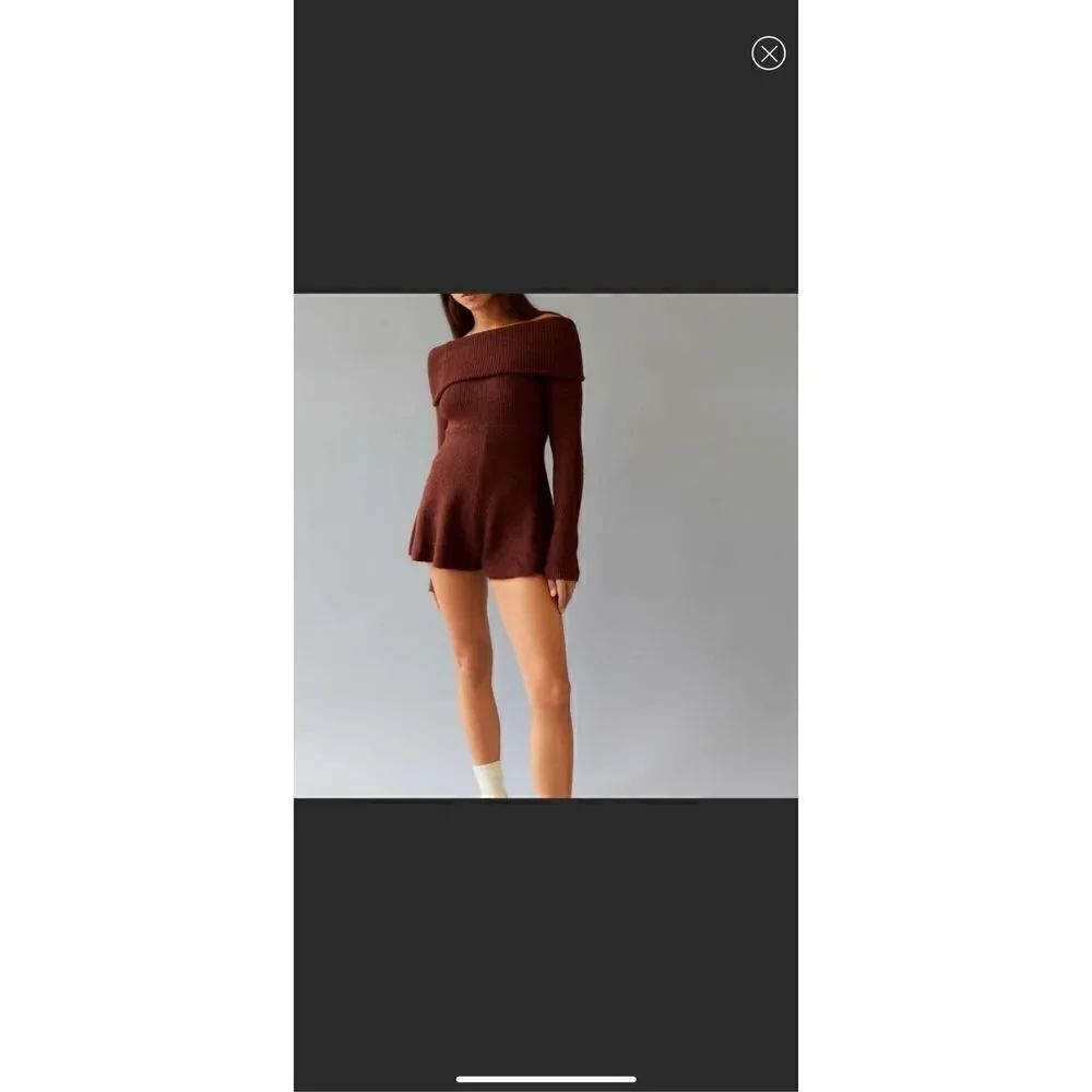 Urban Outfitters - Grace Off-The-Shoulder Romper size XS - Picture 3 of 9